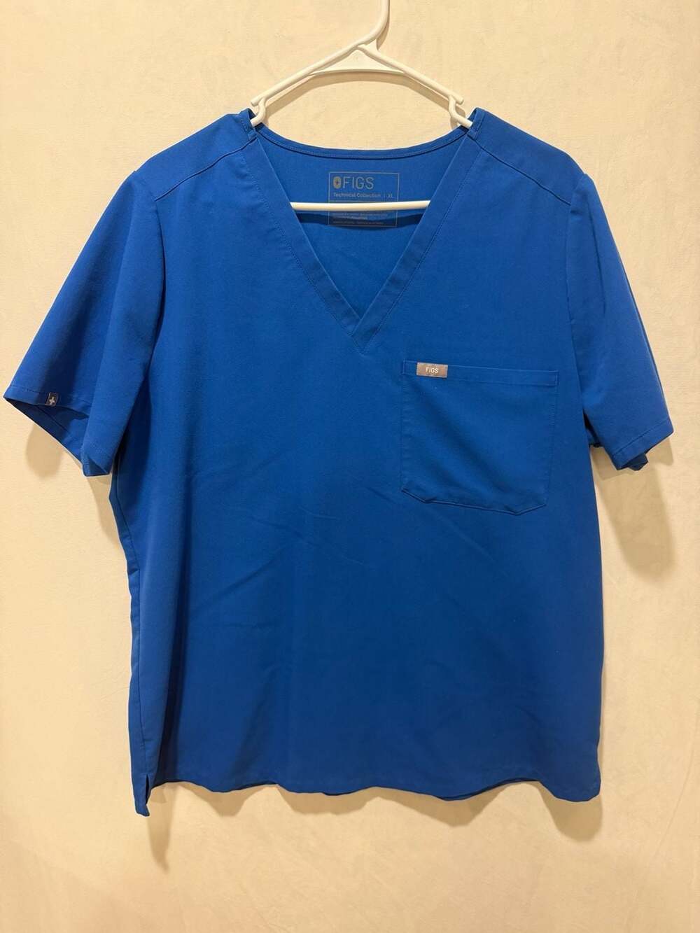 Figs Catarina Scrub Top Women's XL Blue Technical Collection